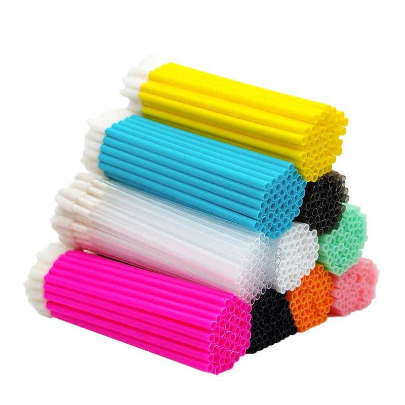 Exfoliator Eyelash Lint Colorful Makeup Cleaning Beauty Applicator Lip Handle Lipstick Tool Wand Gloss Brush Disposable