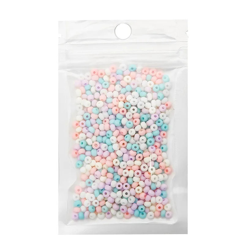 Super High Quality 2/3/4mm Mine Pure Color Scrub Glass Beaded Hand Making DIY Rings/bracelet/necklace Beaded Jewelry Material