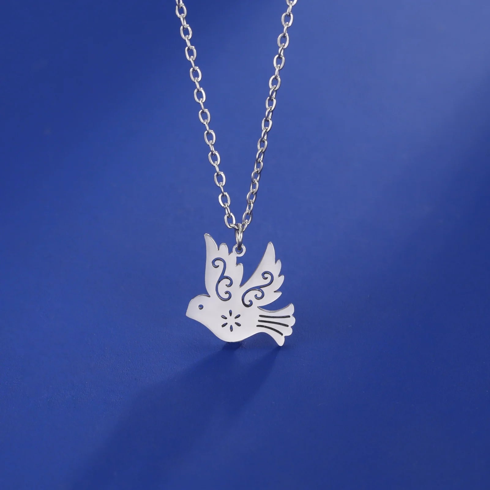 Peace Dove Pigeon Pendant Necklace Women Girls Stainless Steel Gold Color Neck Chain Cute Bird Jewelry Birthday Gift
