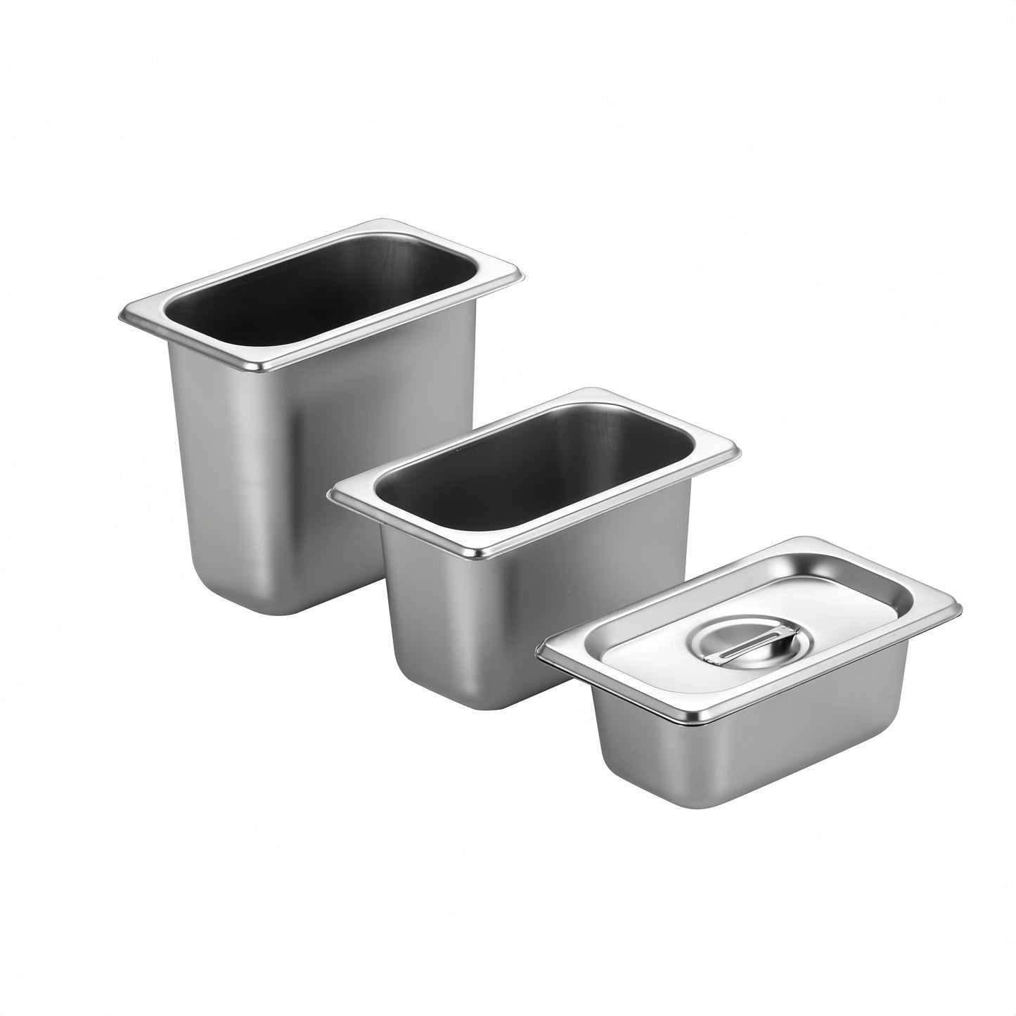 YITIAN Stainless Steel GN Pan Multi Sizes 1/1 Size Buffet Steel Pan with Poly Gastronorm Container Tray for Hotels & Restaura