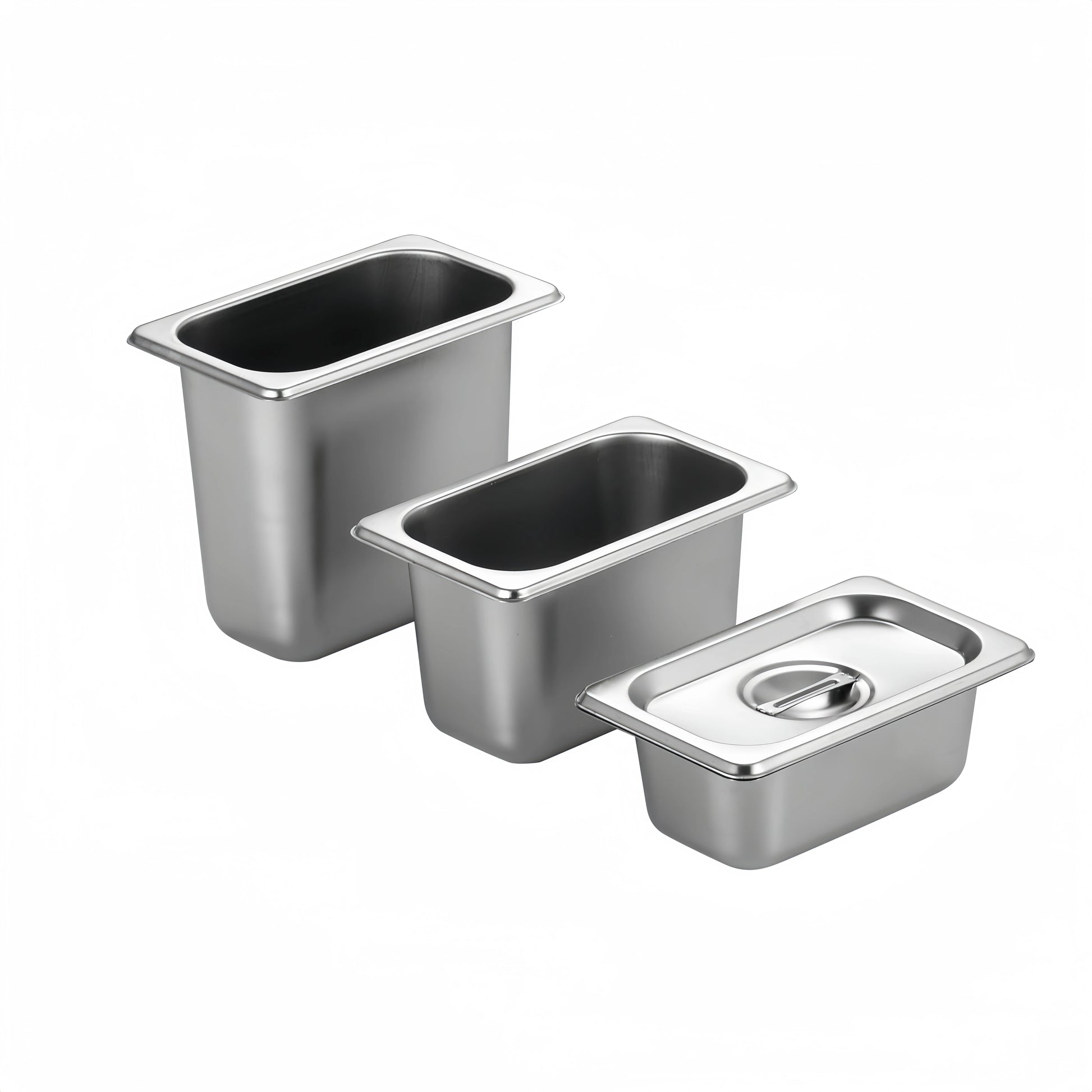 YITIAN Stainless Steel GN Pan Multi Sizes 1/1 Size Buffet Steel Pan with Poly Gastronorm Container Tray for Hotels & Restaura
