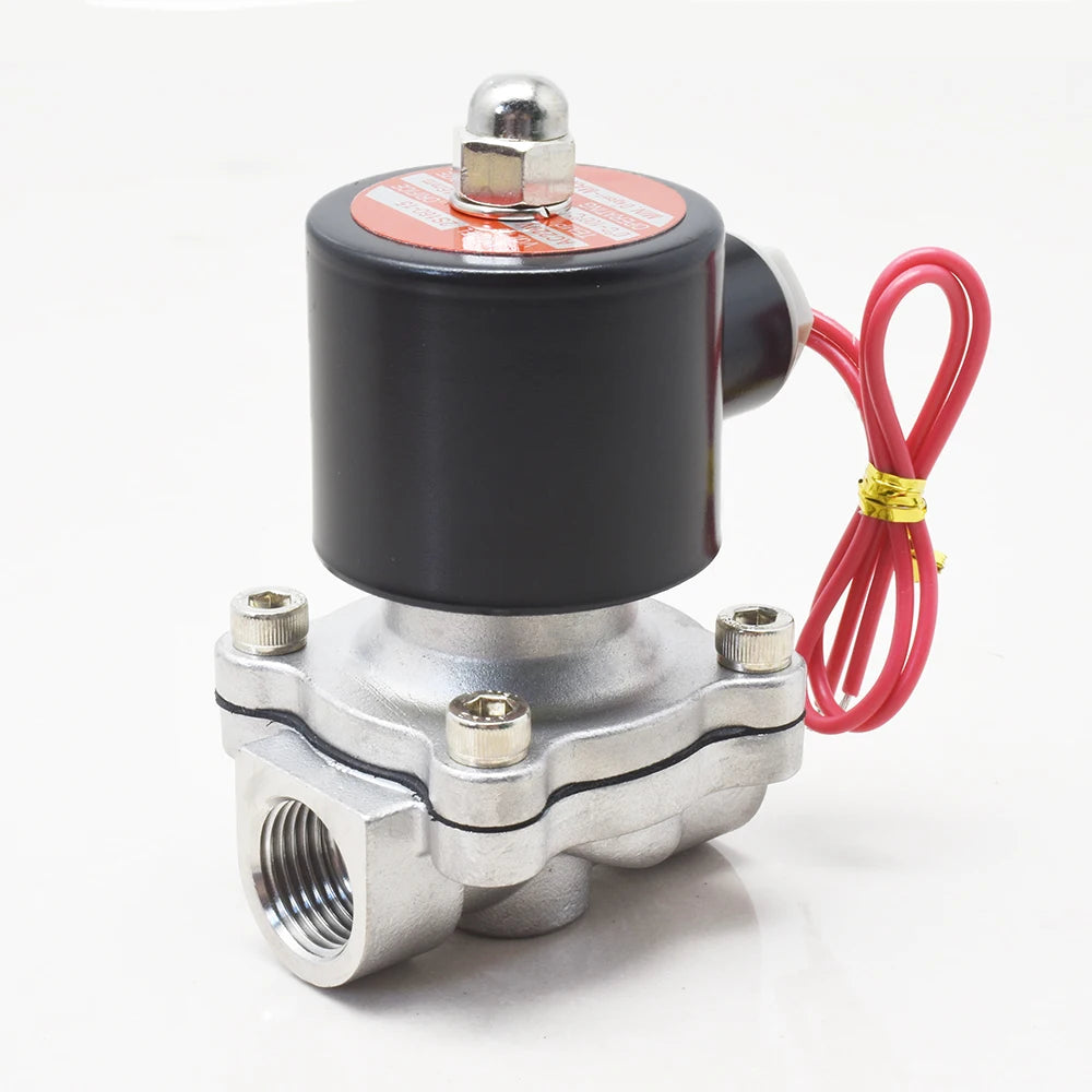 SS304 2S160-15 DC 24V 12V AC 110V 220V Normally Closed 1/2 Inch Stainless Steel Miniature Pneumatic Food Grade Solenoid Valve