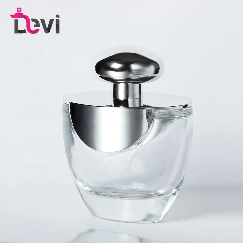 Wholesale Unique Round Empty Glass Perfume Spray Bottles with Hot Stamping Pump Sprayer Refillable & Eco Friendly-DEVI Brand