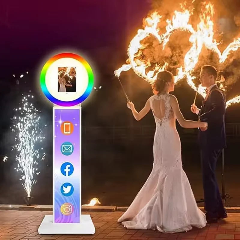 Portable Floor Stand Selfie iPad Photo Booth for Wedding Party 10.2 10.5 11 12.9 iPad Compatible iPad Booth