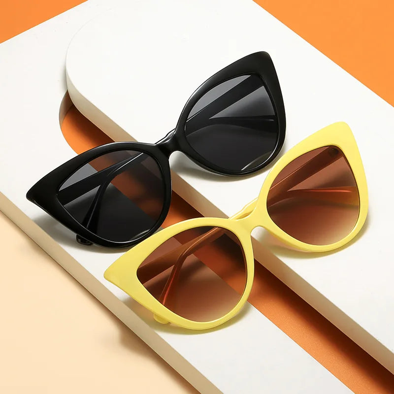 22033 New 2024 Wholesale Fashion Luxury Oversized Sun Glasses Brand Designer Women Cat Eye Large Frame Sunglasses