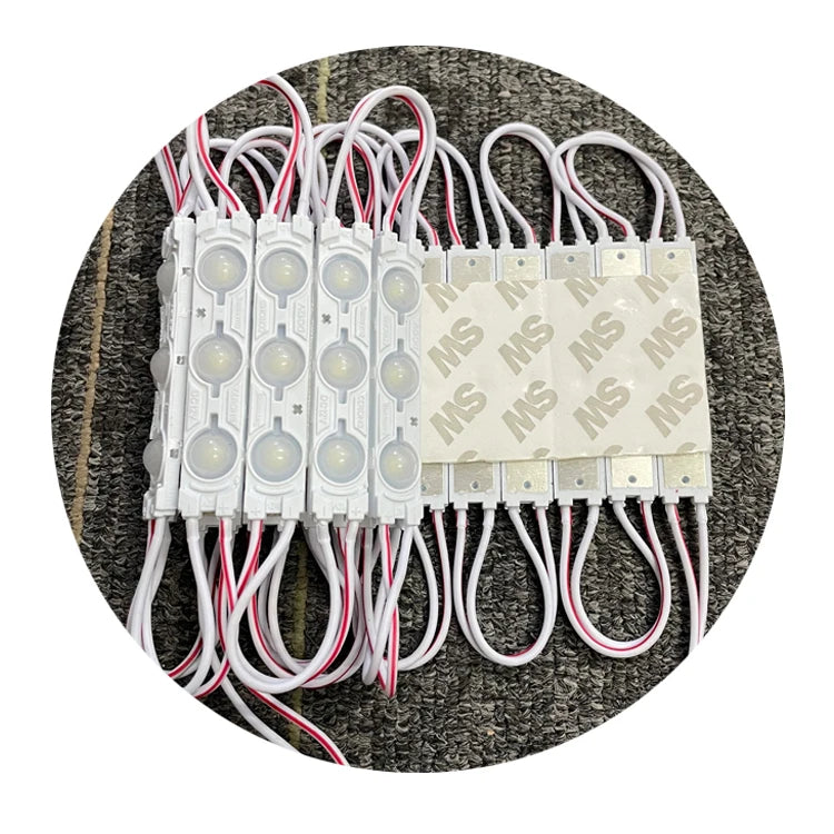 6011-D Waterproof Outdoor 3 LED Light Module with Lens 1.2w Cold White Mini Smd 2835 Injection Led Module