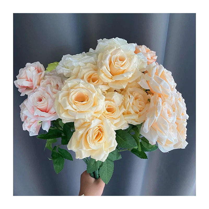 7 Heads of Wind and Rain Diamond Rose  Artifical Flowers  Dekoration