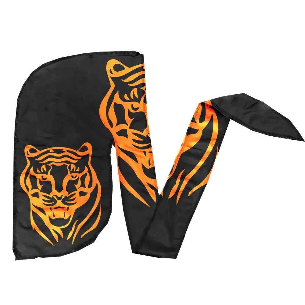 Wholesale Women Men Silky Du Rags Print Hair Scarf Pirate Headwrap Hair Wrap Bandana Durag  Do Rags