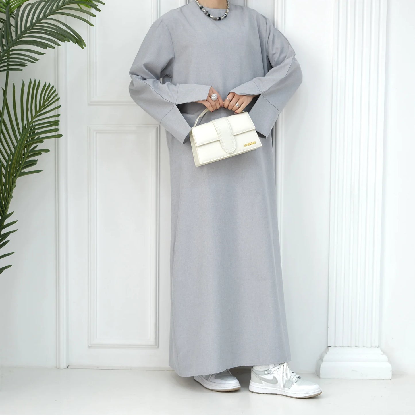 Classic Model Casual Daily Dress for Women Loose Long Abaya for Muslim Traditional Clothing From Middle East