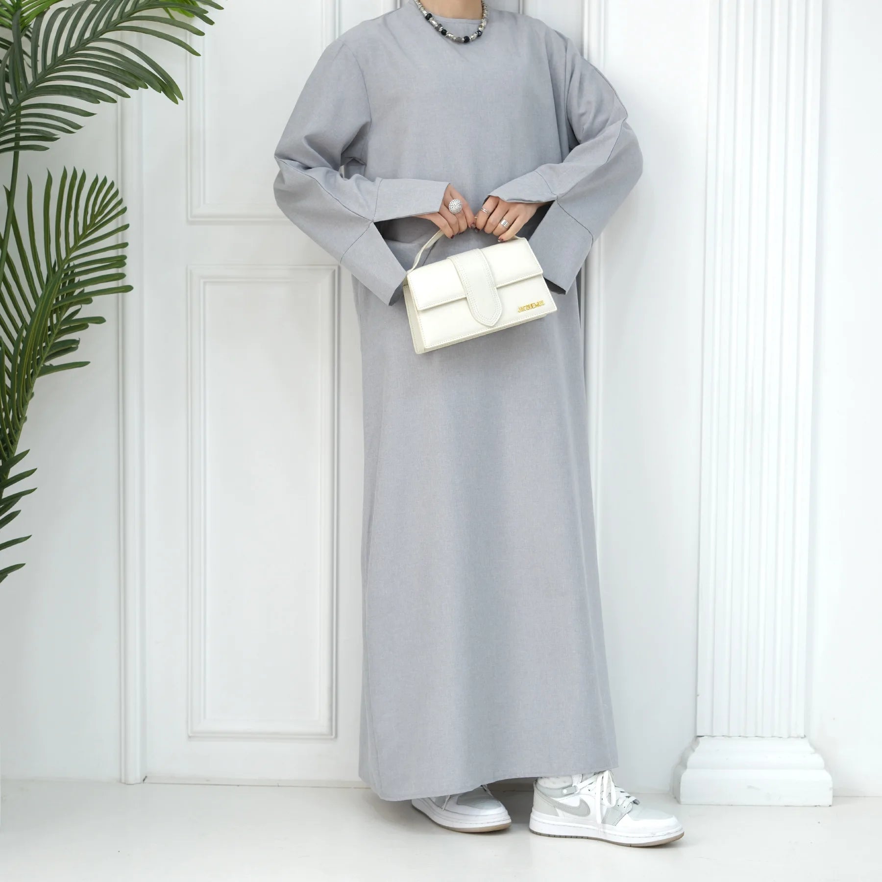 Classic Model Casual Daily Dress for Women Loose Long Abaya for Muslim Traditional Clothing From Middle East