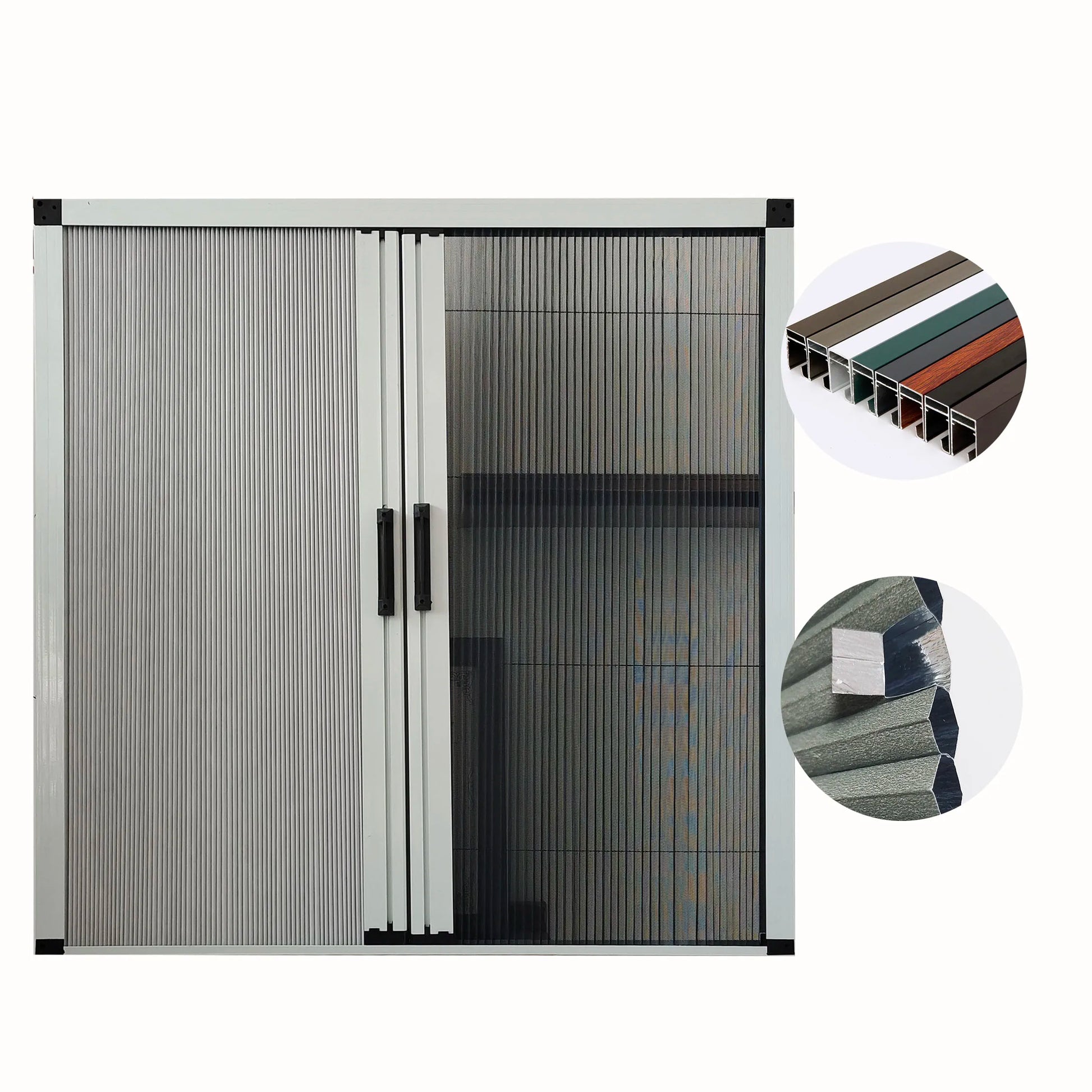 Huihuang Customized Modern Insect Window Screen 2 1 Mesh Blinds Sunshade Anti Mosquito Fly Sliding Retractable 10 Year Lifesp