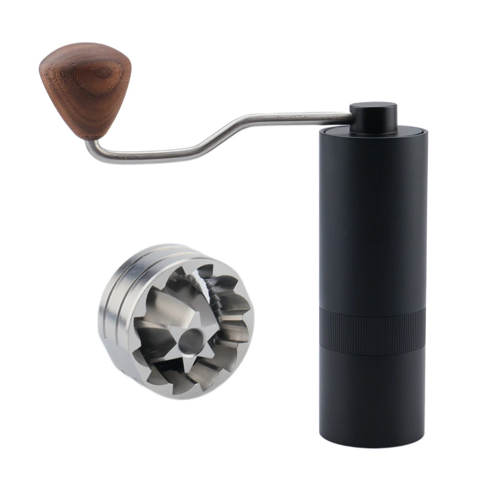 Mini Portable Hand Crank Coffee Grinder Stainless Steel Conical Burr Easy Operation Manual Coffee Grinder Espresso Mill Logo