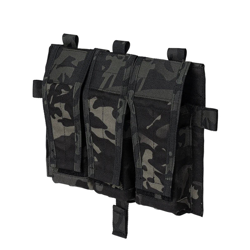 IDOGEAR Triple Mag Pouch Detachable Hunting 500D Nylon Tactical Front Flap Magazine Pouch for for  5.56mmMags
