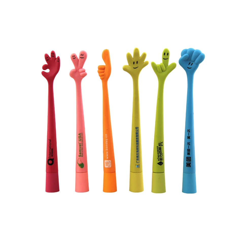 BKS Rubber Coated Creative Ball Point Pen 1.0mm Oily Ink Kawaii Cartoon Design with Custom Logo and Color Options