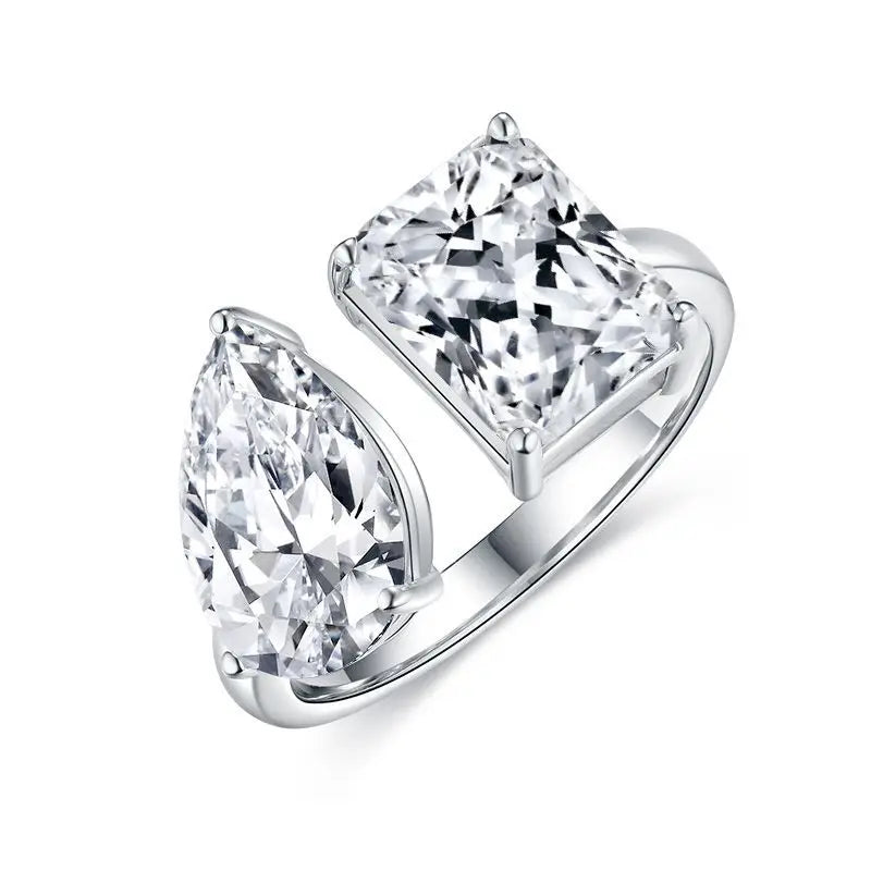 Men's 925 Sterling Silver Moissanite Wedding Engagement Jewelry Gift Rings