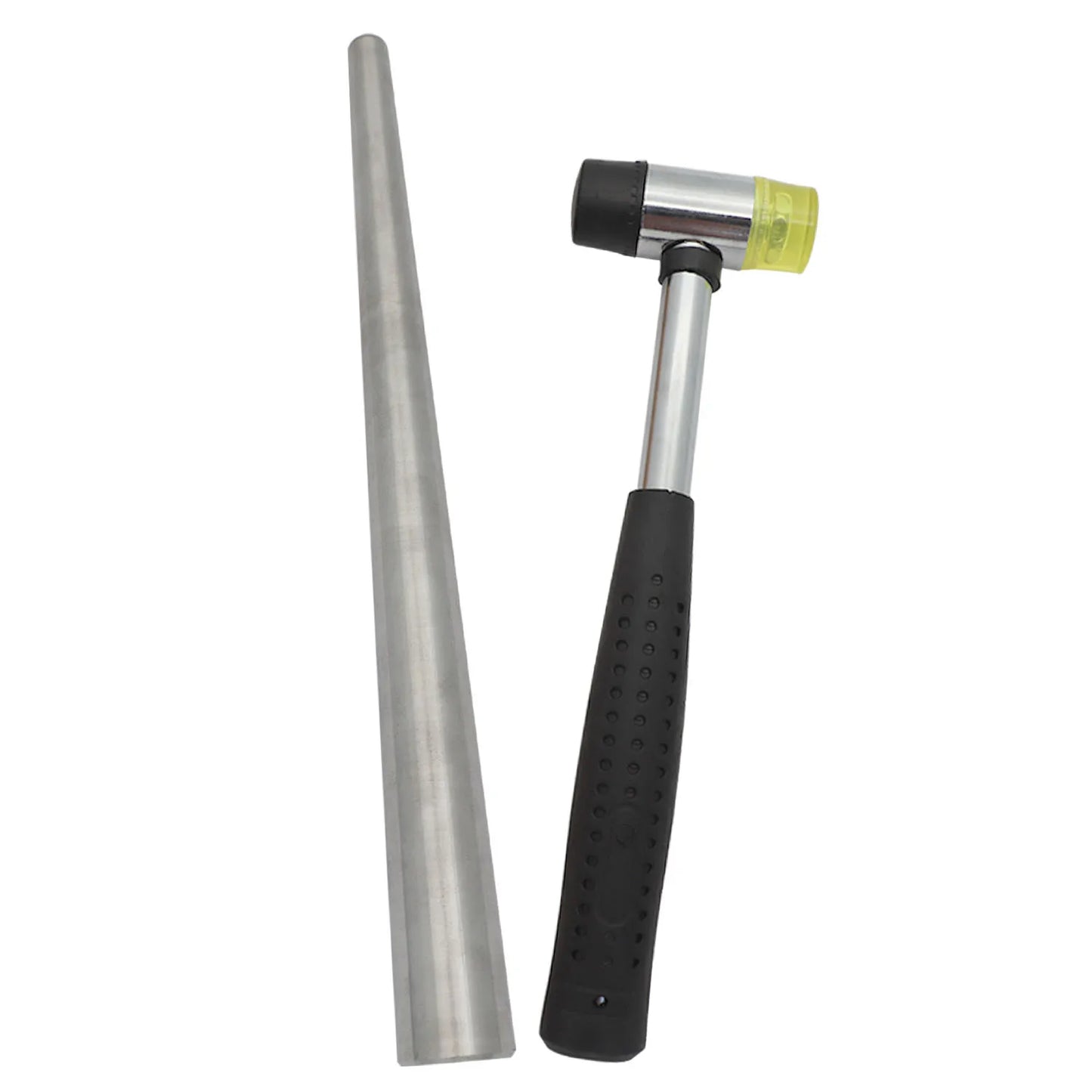 Auble Jeweler's Double Face Ring Mandrel Sizer Stainless Steel Rubber Hammer Durable Ring Enlargement Repair Jewelry Making T