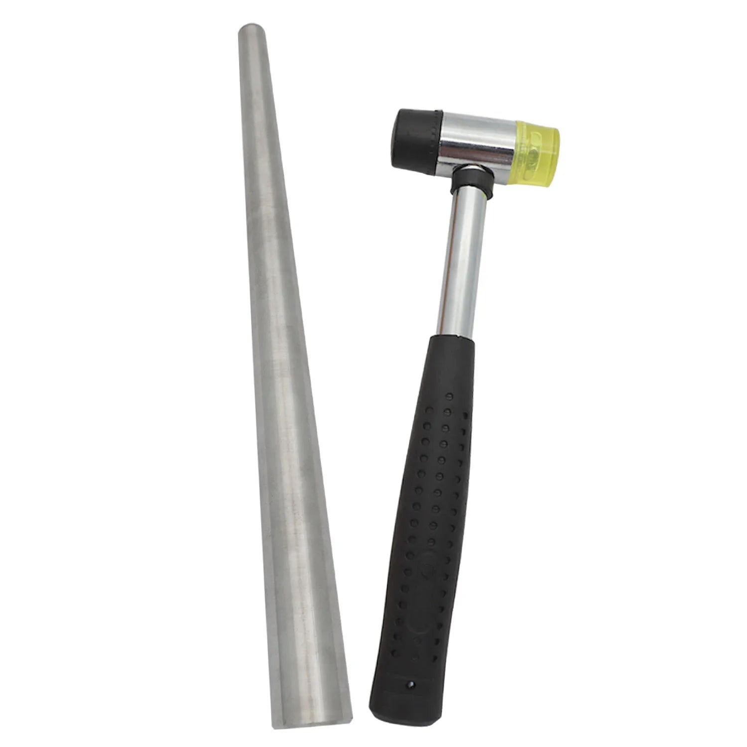 Auble Jeweler's Double Face Ring Mandrel Sizer Stainless Steel Rubber Hammer Durable Ring Enlargement Repair Jewelry Making T