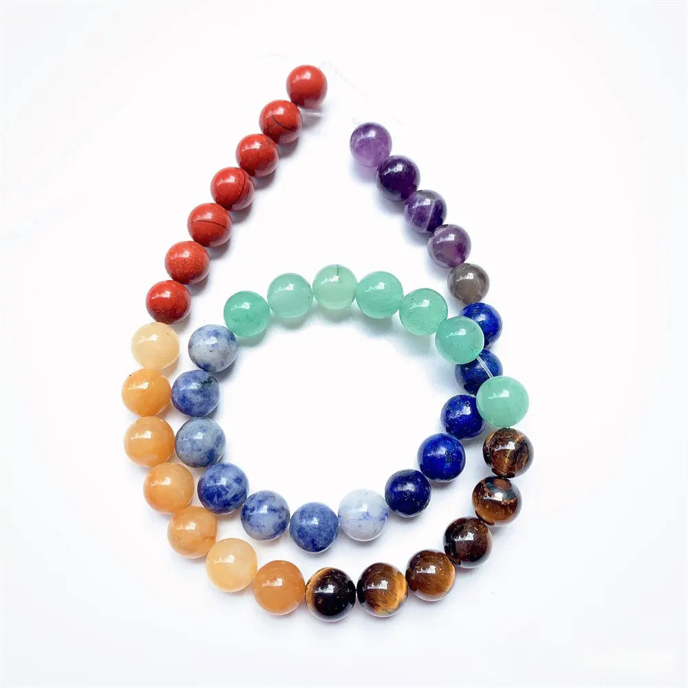 Amethyst Lapis Yellow Jade tiger Eye Round Bead Stone 8mm Healing Crystal Natural Chakra Gemstone Loose Bead Full Strand