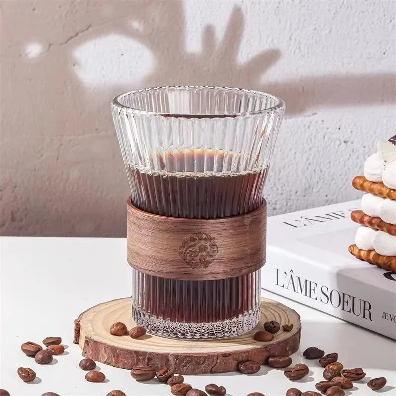 Customized Glass Coffee Mug Box Packing Glasses Wine Cups Heat Resistant Glass Cup Drinking Glass Cup Matcha