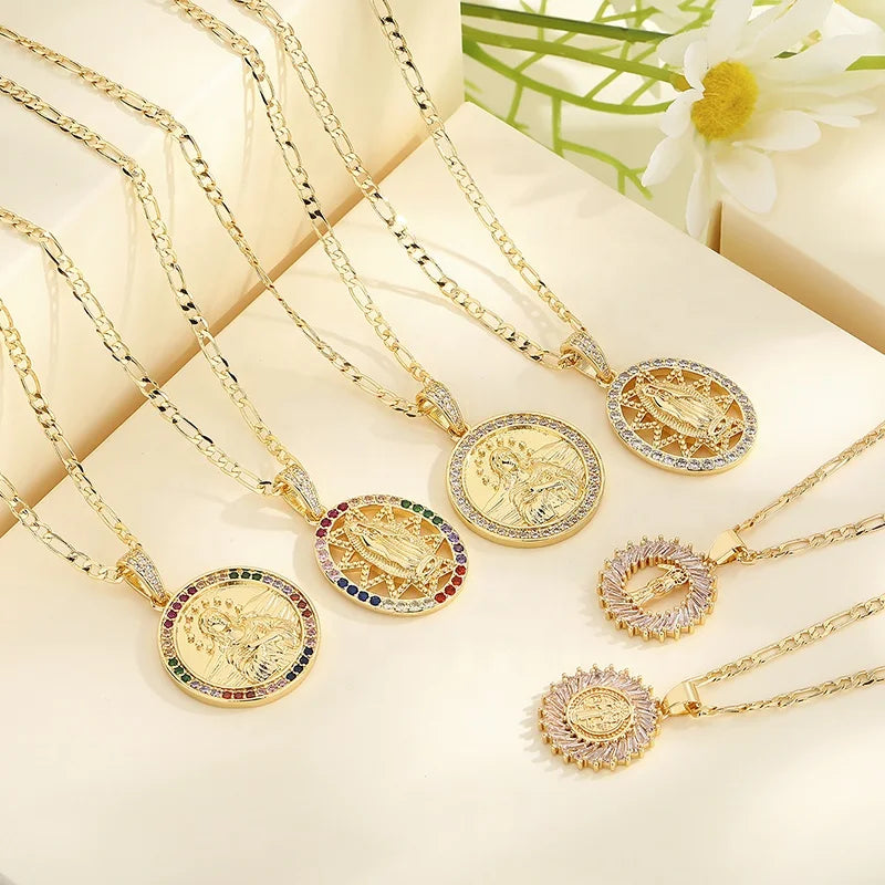 Divine Elegance Collection Wholesale 18K Gold Plated Zircon Religious Hindi Chocker Jewelry Necklace Fashion Jewelry for Wome