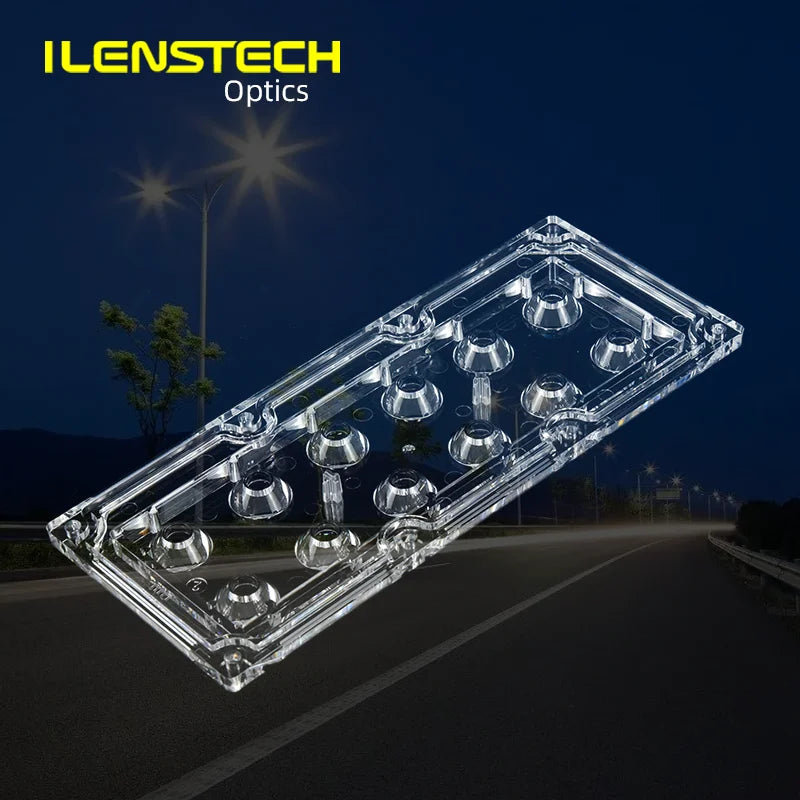 10 Degree Street Light Led Lens 2x6 Lens Module Plastic Secondary Optics
