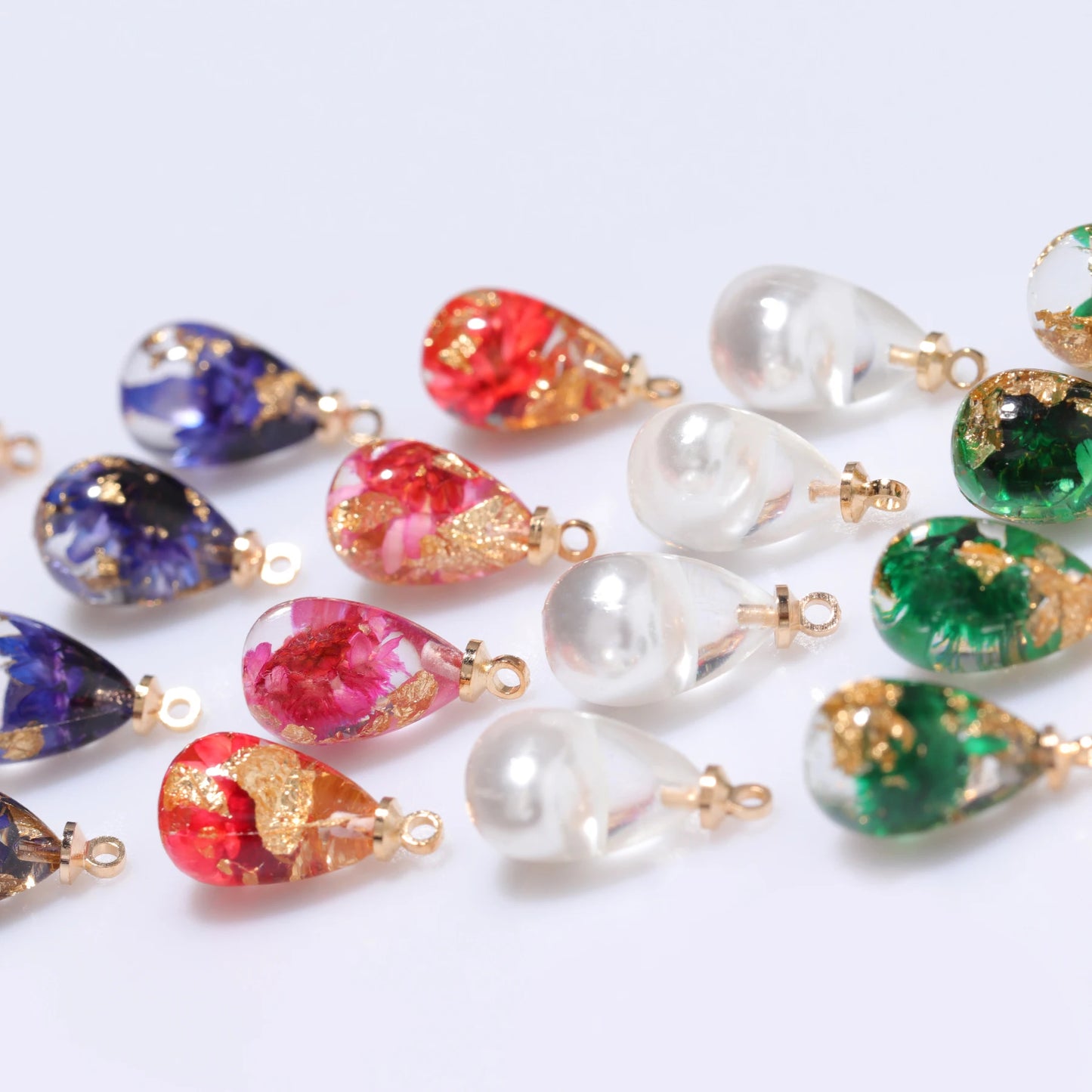 M345  6pcs/lot Wholesale Jewelry AccessoriesCopperGold Platedhandmade Flower Charm Diy Earrings Making FindingsDIY Pendants