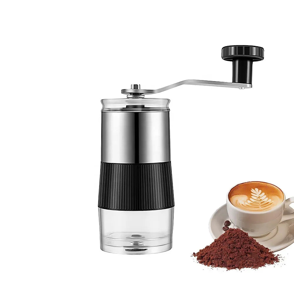2024 Mini Stainless Steel Hand Coffee Grinder Mini Manual Ceramic Burr Core with Adjustable Features Novelty Mill Type