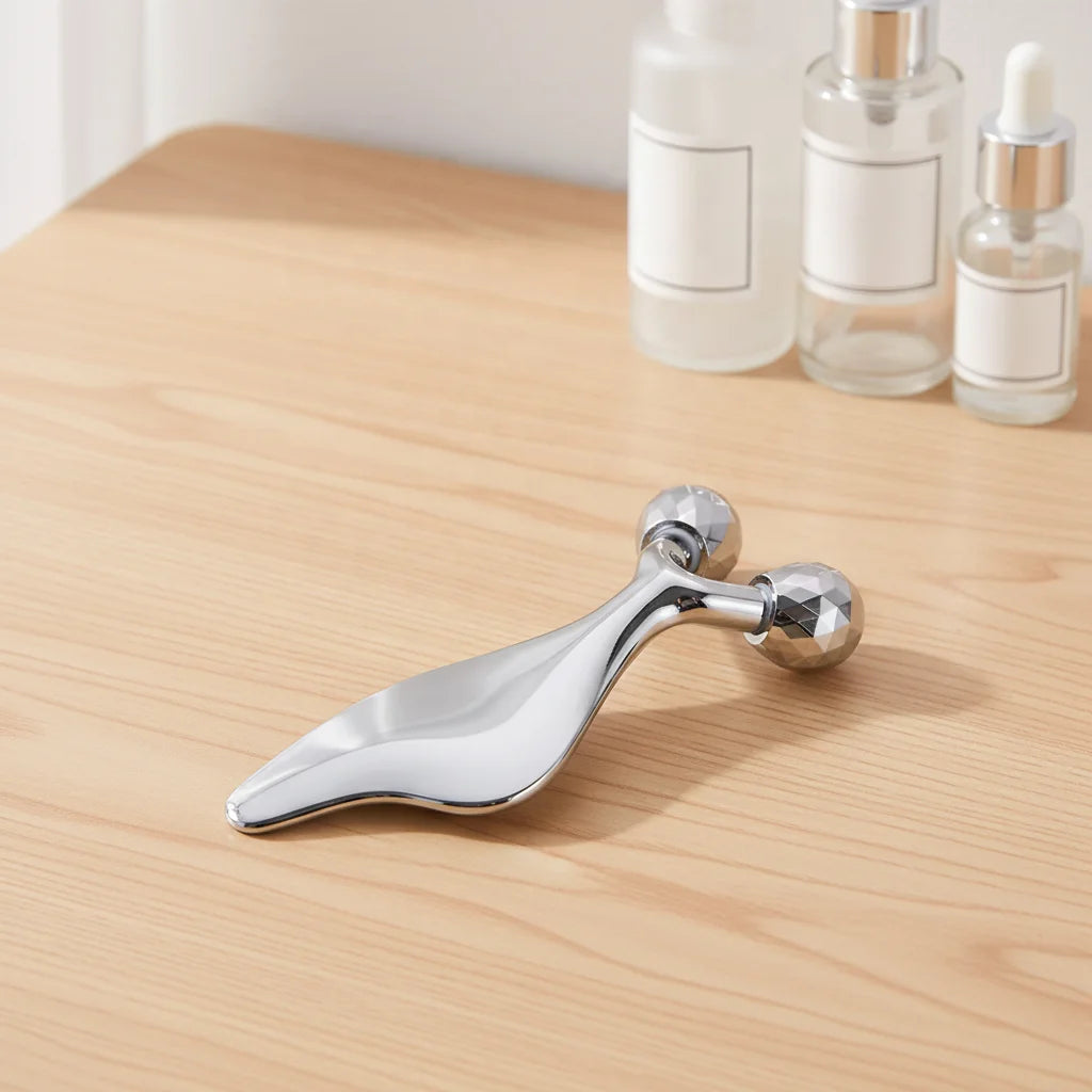 Factory Price Wholesale Face Roller Guasha Body Massage Tool Zinc Alloy Metal Gua Sha