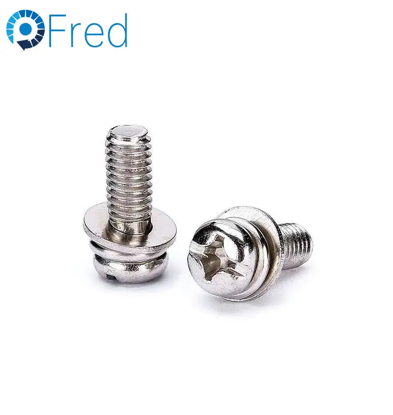 Custom M3 M3.5 ISO Standard Stainless Steel Combination Cross Machine Screw in Inch and Metric Measurement Systems