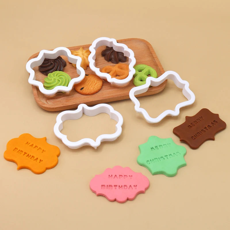 2024 New Customized Tools for Biscuits Handmade Kitchen Baking Tools Cookie Cutter Mold Nameplate Cutting Mold