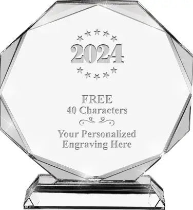 Souvenir Gift Custom Crystal Glass Trophy Blank  Glass Trophy Awards Glass Plaque