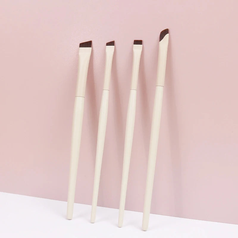 4pcs Wholesale Makeup Brush Tools High-end Ultra Fine Thin Flat Angled Flat Eye Brushes Flat Eyeliner Brush With Private Labe