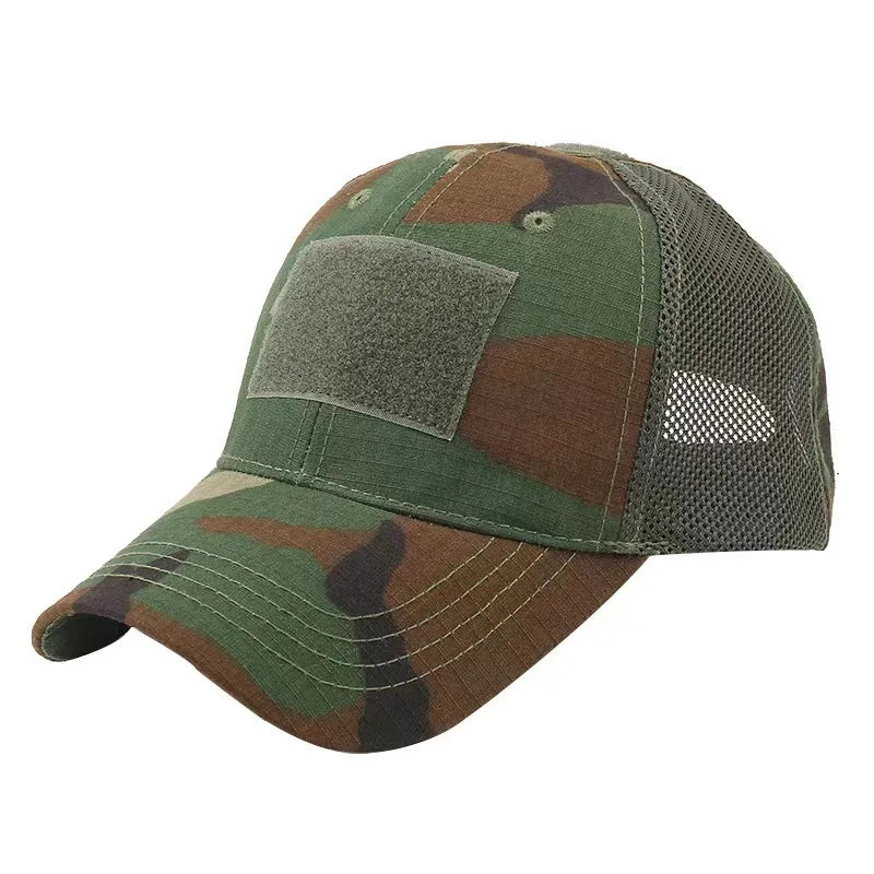 Hot Selling Men Baseball Caps Outdoor Summer Breathable Net Camo Hunting Tactical Cap Hats Sport Cycling Camouflage Hat