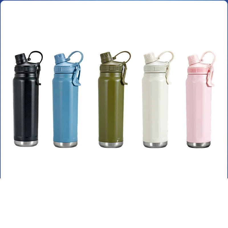 Portable Leakproof Stainless Steel Double Wall Vacuum Insulated Water Thermos Flask Standard Mouth Bottle with Sport Cap