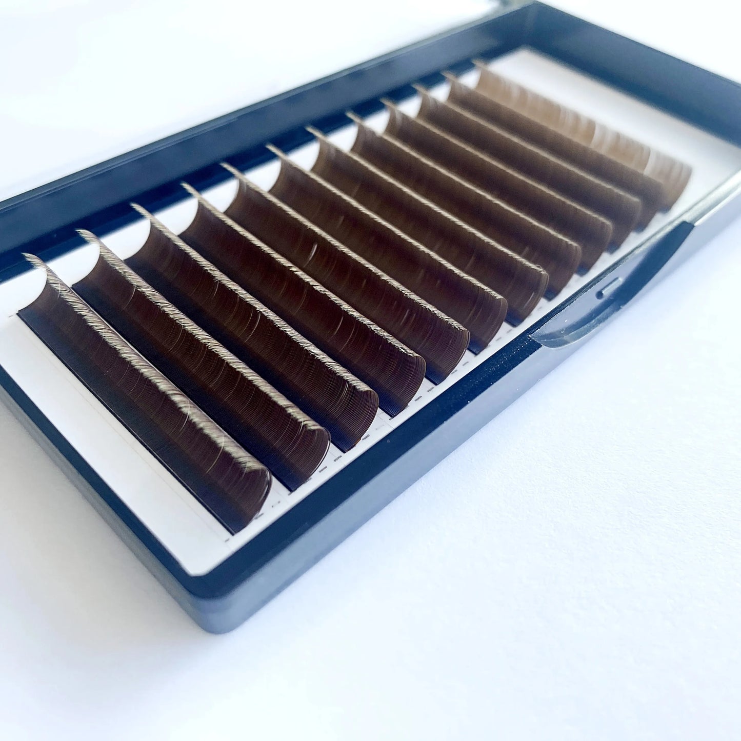 Flat Ellipse Eyelashes Dark Brown Faux Mink Flat Shape Individual Eyelash Extensions Cashmere Lash Split Tips Volume Lashes