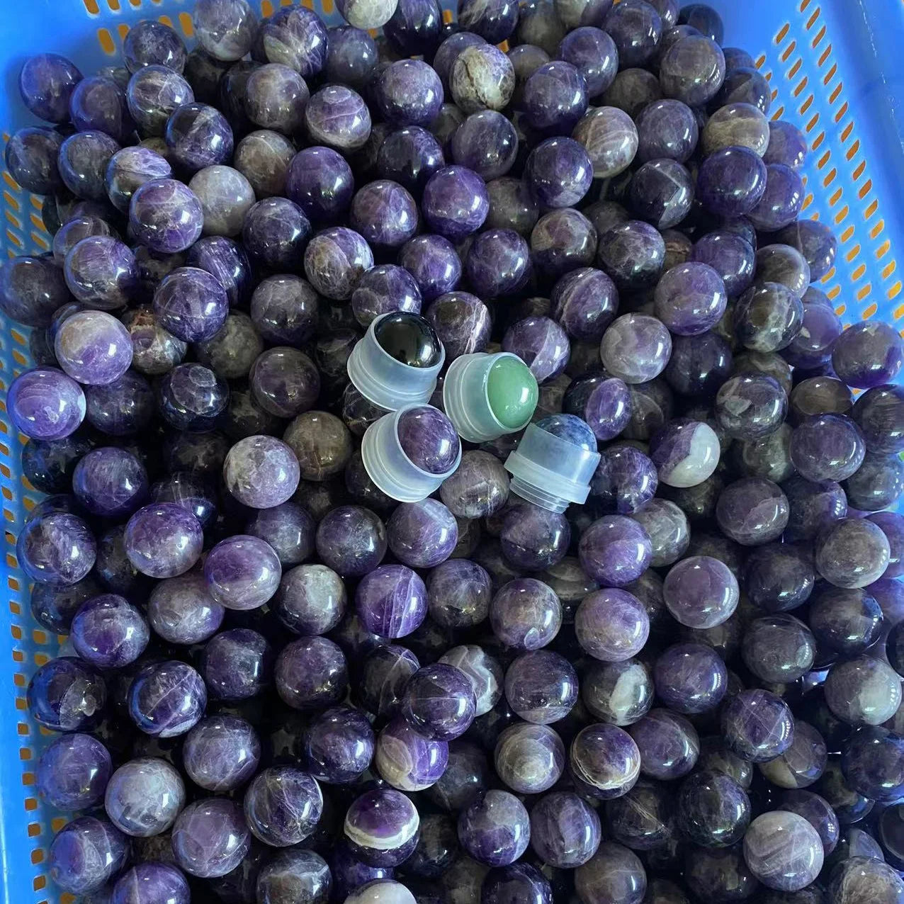 Natural Crystal Round Ball Amethyst Rock Crystal  Non-porous Stone Beads for Jewelry Craft Making Crystal Spheres 16-25mm