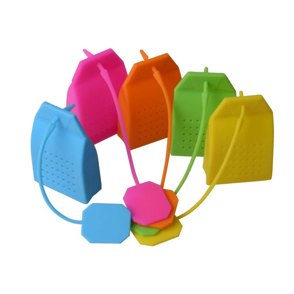 Custom Large Colorful Mini Tea Infuser Portable Silicone Tea Bag Filter Christmas Gift Set