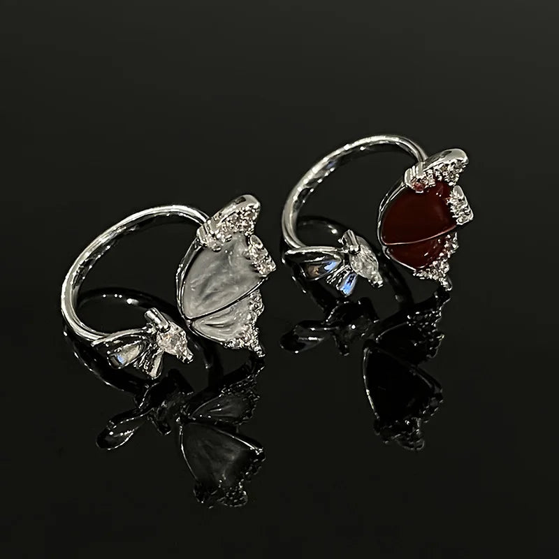 Butterfly Open Elegant Sweet Niche Design Ring Ins Cold Wind Advanced Ring
