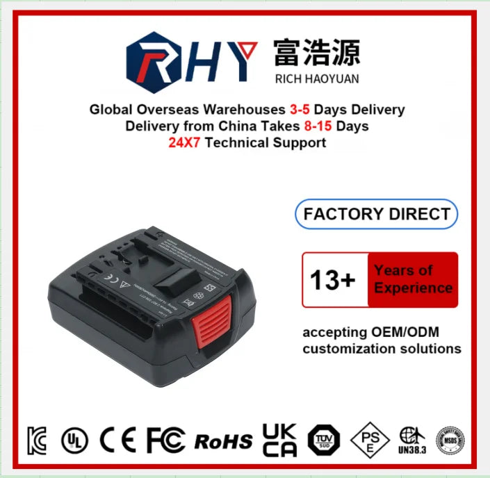 Professional Battery for Power Tools Replacement 18v for BS Lithium Rechargeable Battery BAT610
