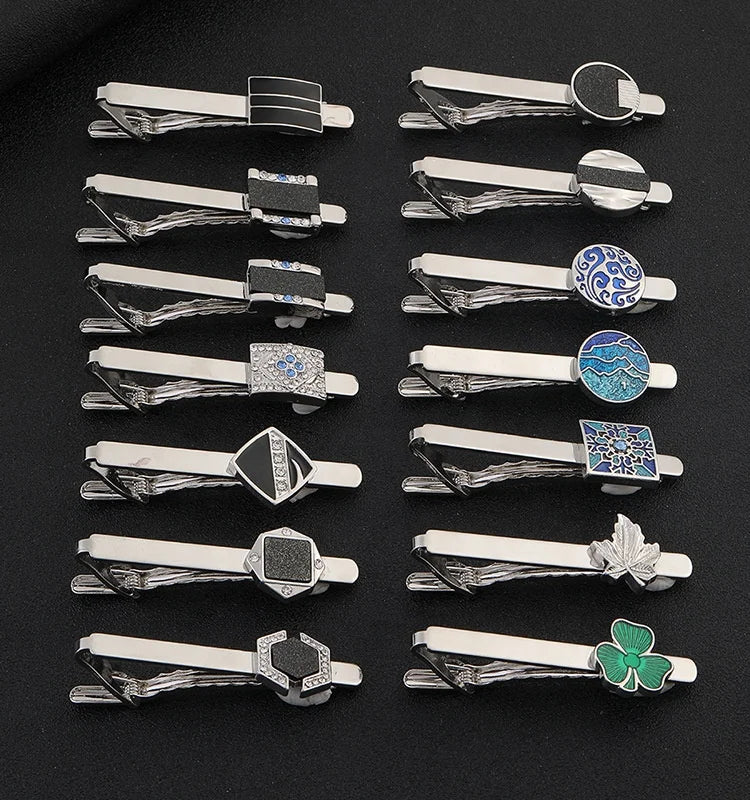 Cheap Wholesale Good Quality Alloy Tie-bar Types of Tie Clips Neck Ties Pin for Men Different