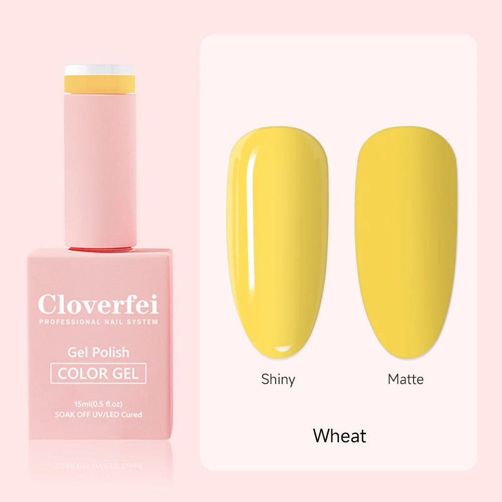 Cloverfei Highly Pigmented Vernis Permanent Uv Gel Uv/Led Nail Polish Nail Art Varnish Gel Polish Color Set