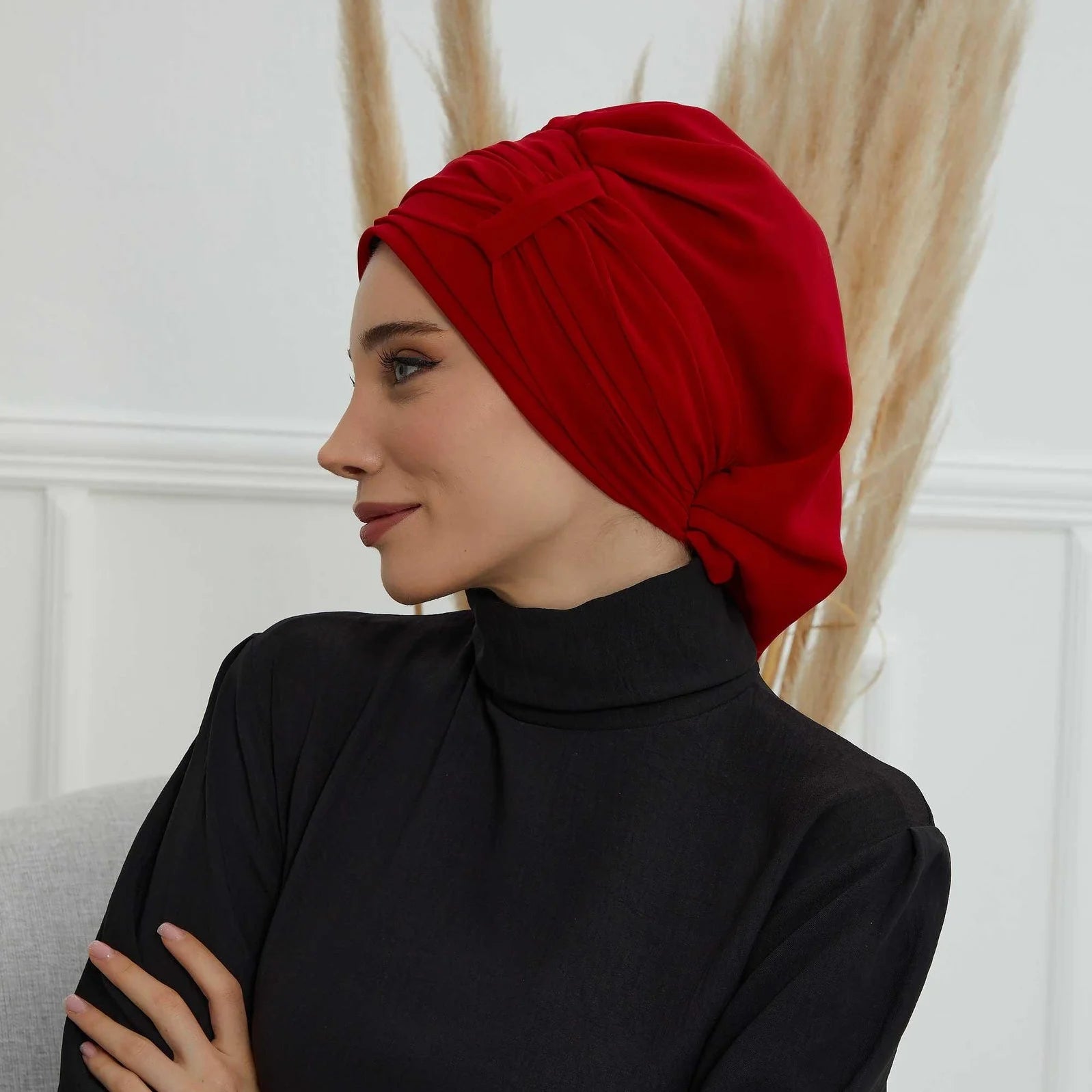 MOTIVE FORCE New Plain Design Muslims Instant Chiffon Hijab Prayer Hijab Muslim Malaysian Hijab Turban for Muslim Woman