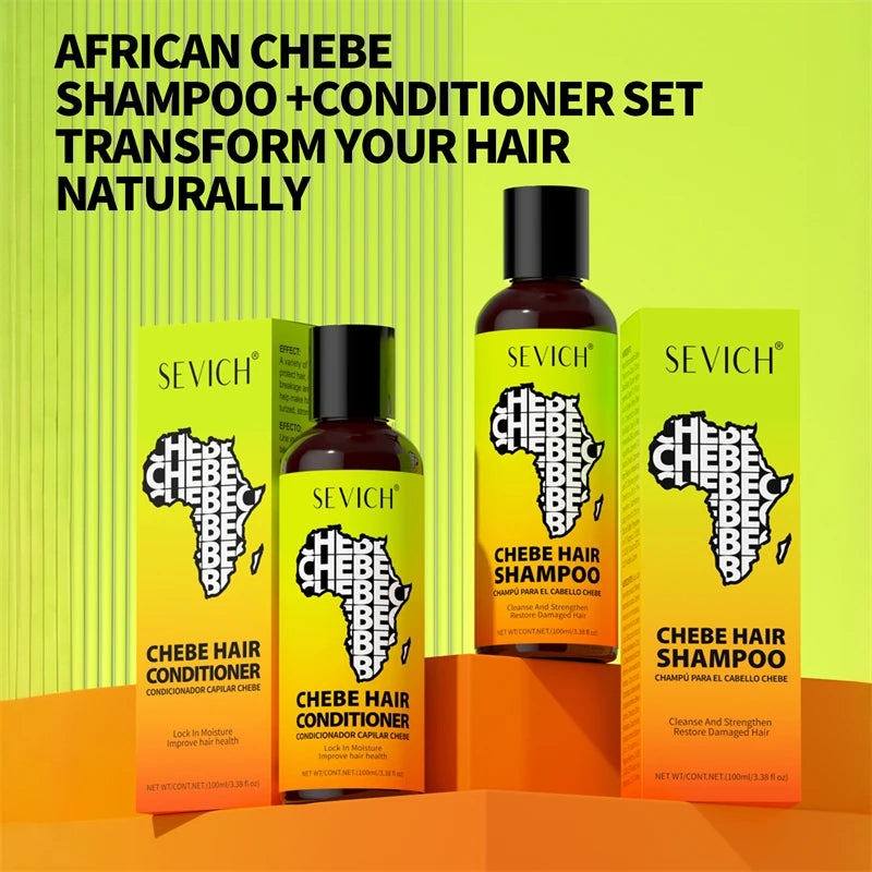 Private Label Chebe Hair Growth Shampoo Anti Hair Loss Organic Shampoo and Conditioner Set