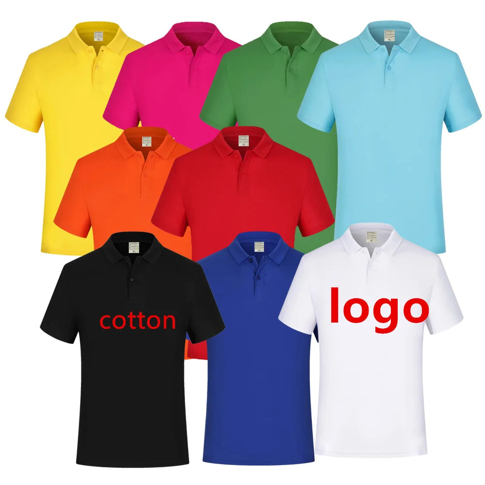 Polo Shirt Custom logo With Embroidery logo Print Quick Dry Golf Uniform Polos Plain Promotional Polyester Work Polo Shirts M