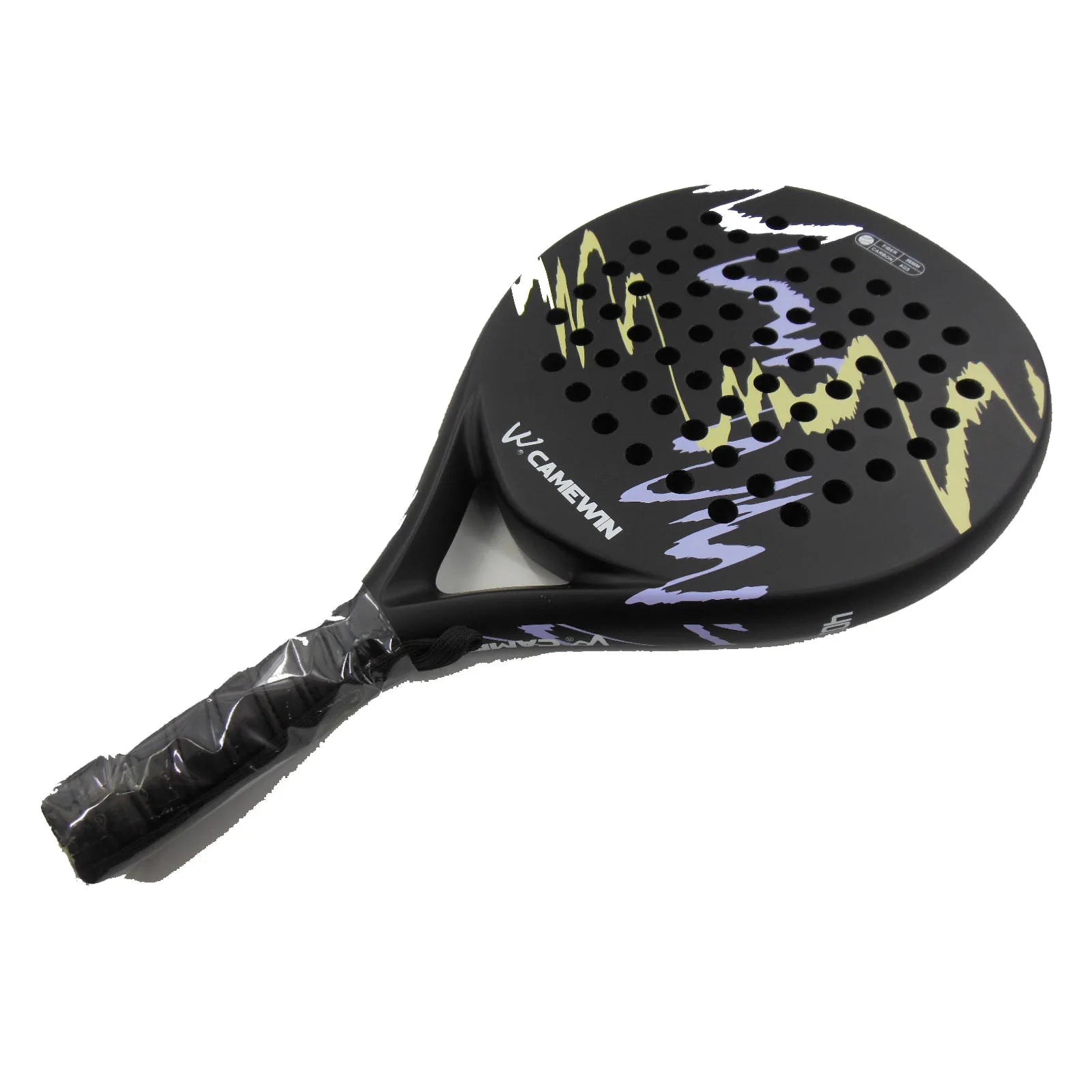 China Manufacturer Camewin Carbon Fibre Padel Rackets Round 360g 46-47cm