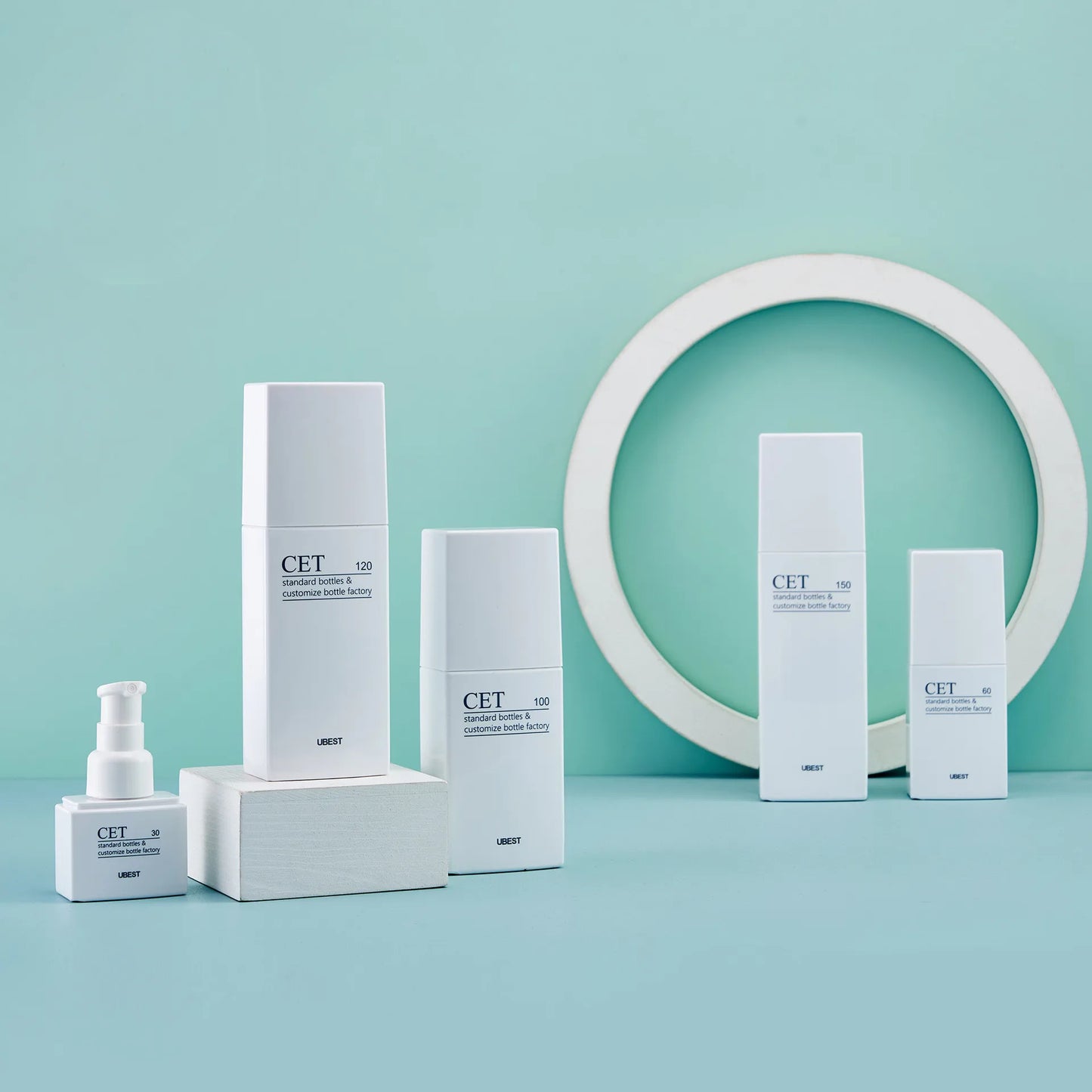 New square Lotion 120ml 100ml Spray Bottle High Grade PETG Plastic Bottle Empty Cosmetic Bottle