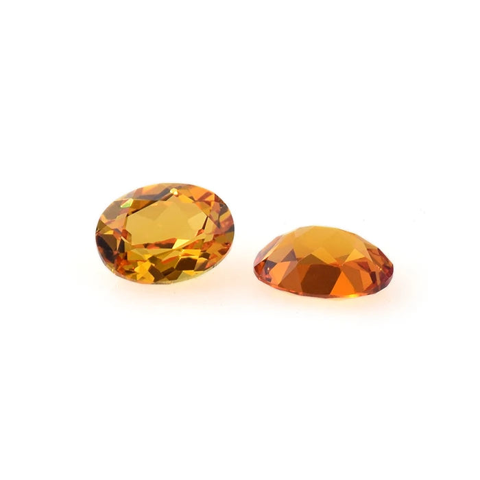 Wholesale Price Lab Created Yellow Sapphire Synthetic Corundum Stone Oval Shape 22# Yellow Sapphire