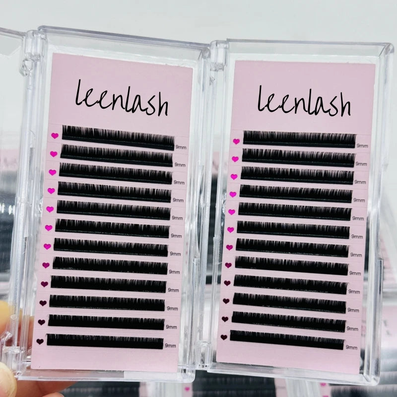 Matte Black Individual Eyelash Extensions Russian Volume Lashes Tray Classic Lashes Extension