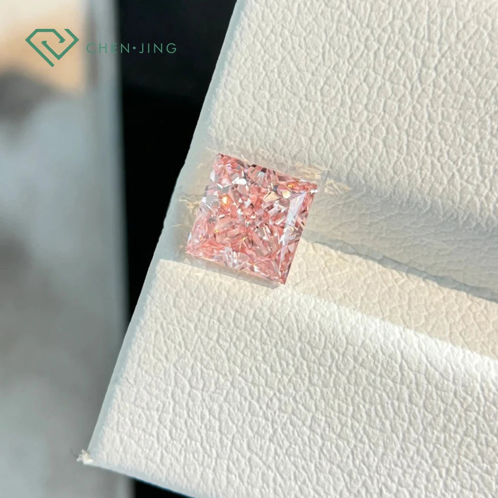 IGI Certified HPHT Lab Grown Radiant Princess Diamond Light Pink Fancy Pear Oval Loose CVD Diamond