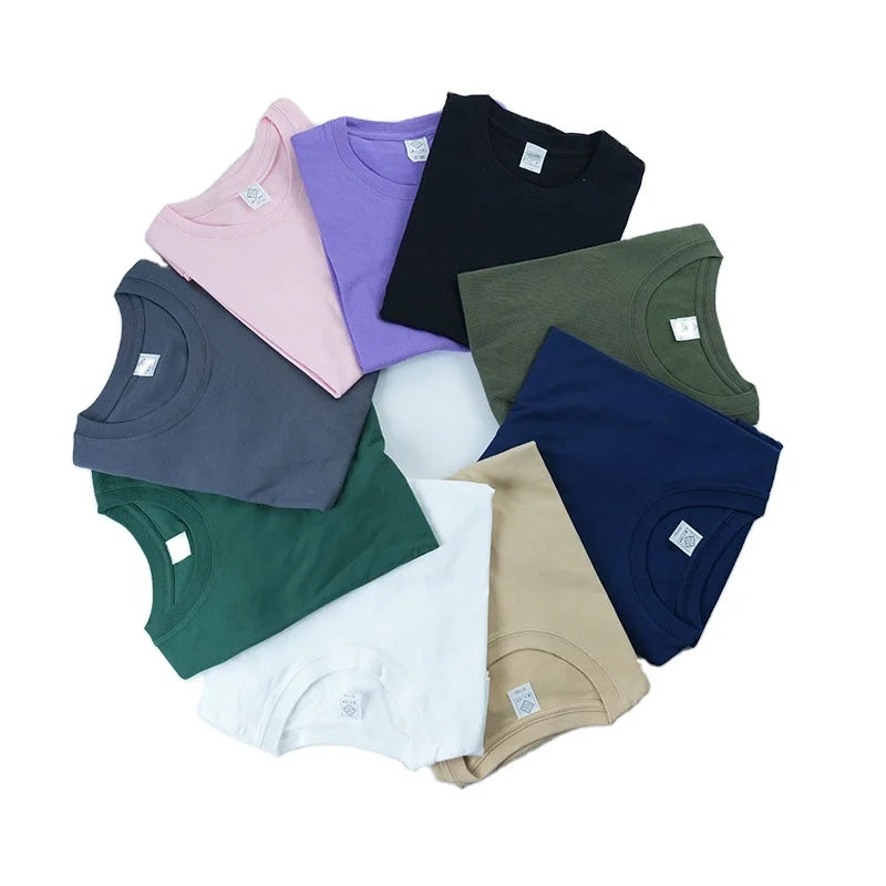 YKH 200 GSM Pure Cotton Pre-shrunk  Custom Logo Collar Plain  Oversized  Men's T-Shirts Manufacturer